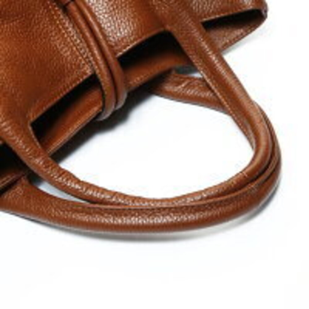 Burberry Leather Nova Check Handbag Brown - Picture 12 of 13